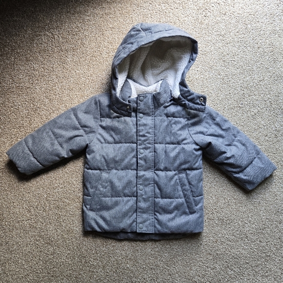 Baby GAP Gray Puffer Jacket 2 Years Toddler Cold Control Max - Picture 1 of 5